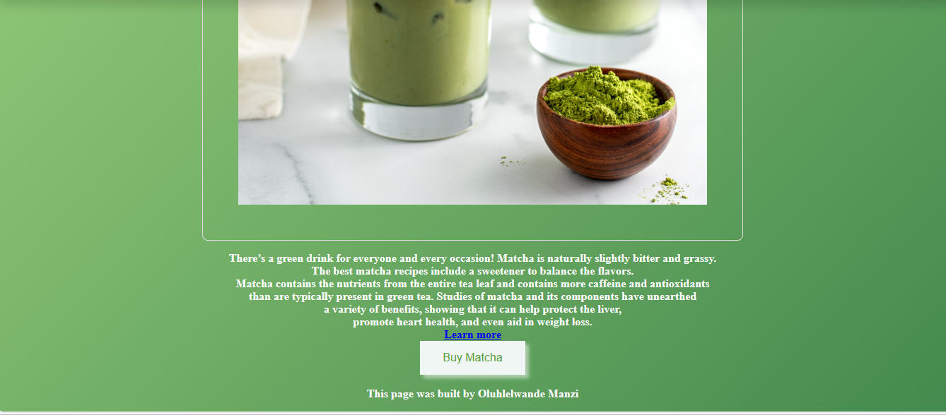 Matcha Drink project